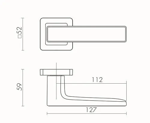 Ручка Fuaro (Фуаро) раздельная K.XM52.DENVER (DENVER XM) SSC/CP-16 сатинированный хром/хром