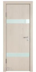ШИ дверь DO-602 Ясень капучино/стекло Белое