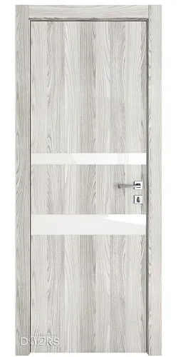 ШИ дверь DO-612 Айс/стекло Белое