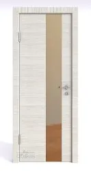 ШИ дверь DO-604 Ива светлая/зеркало Бронза