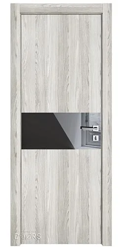 Дверь межкомнатная DO-501 Айс/стекло Черное