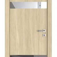 Дверь межкомнатная DO-502 Дуб светлый/Зеркало