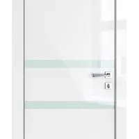 ШИ дверь DO-613 Белый глянец/стекло Белое