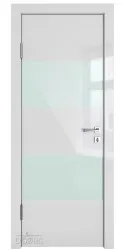 Дверь межкомнатная DO-508 Серый глянец/стекло Белое