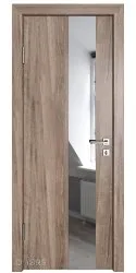 Дверь межкомнатная DO-504 Орех седой светлый/Зеркало
