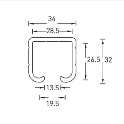 Направляющая для раздвижной двери AY8401-2M WF