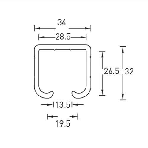 Направляющая для раздвижной двери AY8401-2M WF
