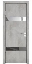 Дверь межкомнатная DO-502 Бетон светлый/Зеркало