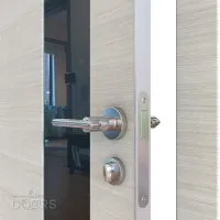 ШИ дверь DO-604 Ива светлая/стекло Черное