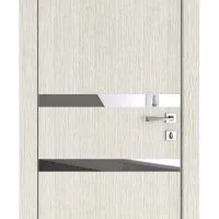 Дверь межкомнатная DO-513 Белая лиственница/Зеркало