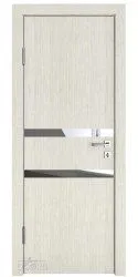 Дверь межкомнатная DO-513 Белая лиственница/Зеркало