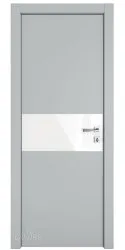 ШИ дверь DO-601 Силк маус/стекло Белое