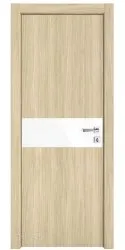 ШИ дверь DO-609 Дуб светлый/стекло Белое
