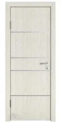 Дверь межкомнатная DG-517 Белая лиственница/молдинги светлые