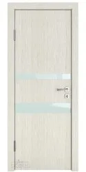 ШИ дверь DO-612 Белая лиственница/стекло Белое