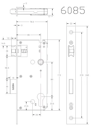 Электронный гостиничный замок HSU-9939-S