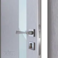 ШИ дверь DO-607 Металлик/стекло Белое