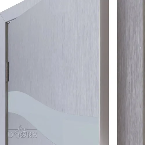 ШИ дверь DO-603 Металлик/стекло Белое