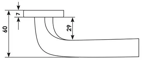 Дверная ручка COMETA R5 NERO