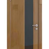 Дверь межкомнатная DO-504 Анегри темный/стекло Черное