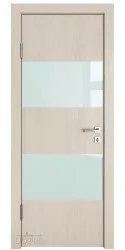 ШИ дверь DO-608 Ясень капучино/стекло Белое