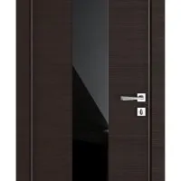 Дверь DO-510 Венге горизонтальный/стекло Черное