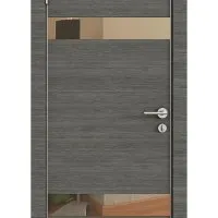 ШИ дверь DO-602 Ольха темная/зеркало Бронза