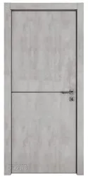 ШИ дверь DG-622 Бетон светлый/молдинг черный