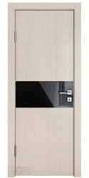 ШИ дверь DO-601 Ясень капучино/стекло Черное