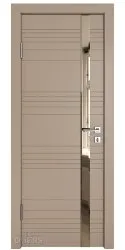 Дверь межкомнатная DO-514 Латте софт/зеркало Бронза