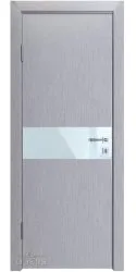ШИ дверь DO-609 Металлик/стекло Белое