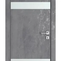 Дверь межкомнатная DO-502 Бетон темный/Снег