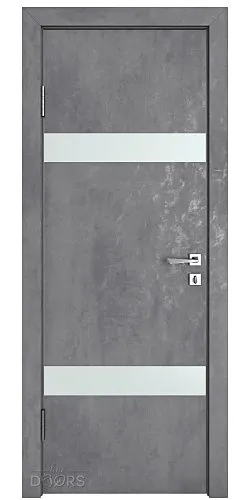 Дверь межкомнатная DO-502 Бетон темный/Снег