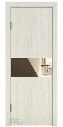 ШИ дверь DO-601 Белая лиственница/зеркало Бронза