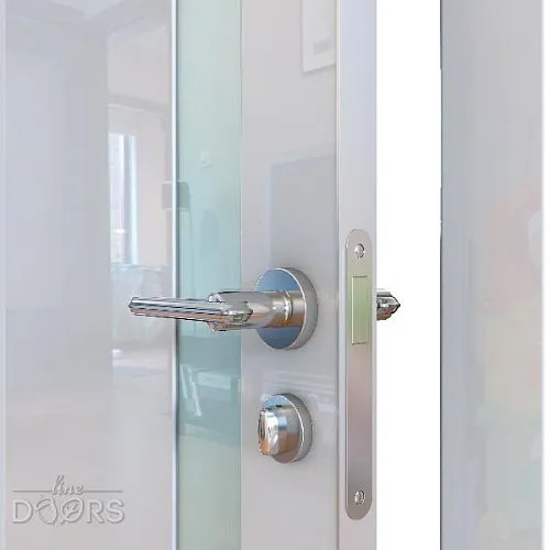 Дверь межкомнатная DO-507 Белый глянец/стекло Белое