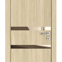 Дверь межкомнатная DO-513 Дуб светлый/зеркало Бронза