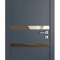 Дверь межкомнатная DO-513 Мэджик ПЭТ/зеркало Бронза