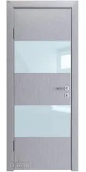 ШИ дверь DO-608 Металлик/стекло Белое