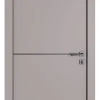 Дверь межкомнатная DG-522 Серый бархат/молдинг черный