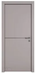 Дверь межкомнатная DG-522 Серый бархат/молдинг черный