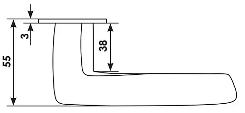 Дверная ручка NC-9 CRO