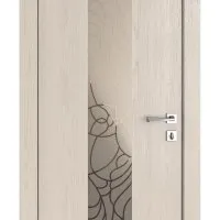 Дверь межкомнатная DO-510 Ясень капучино/вставка Веста