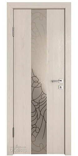 Дверь межкомнатная DO-510 Ясень капучино/вставка Веста