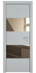 Дверь межкомнатная DO-508 Силк маус/зеркало Бронза