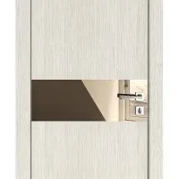 Дверь межкомнатная DO-509 Белая лиственница/зеркало Бронза