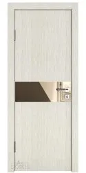Дверь межкомнатная DO-509 Белая лиственница/зеркало Бронза