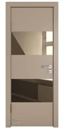 Дверь межкомнатная DO-508 Латте софт/зеркало Бронза