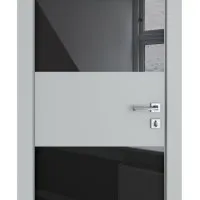 ШИ дверь DO-608 Силк маус/стекло Черное