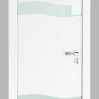 Дверь межкомнатная DO-503 Белый бархат/стекло Белое