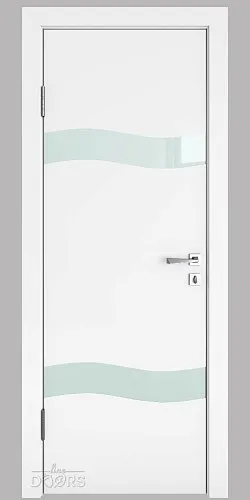 Дверь межкомнатная DO-503 Белый бархат/стекло Белое